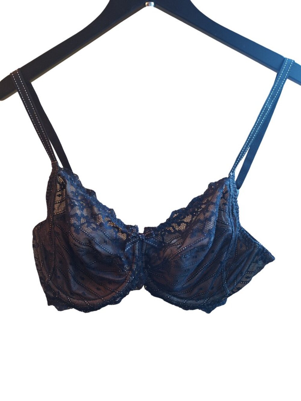 Chantelle Rive Gauche Lace Underwire Bra 36DD / 36E Black